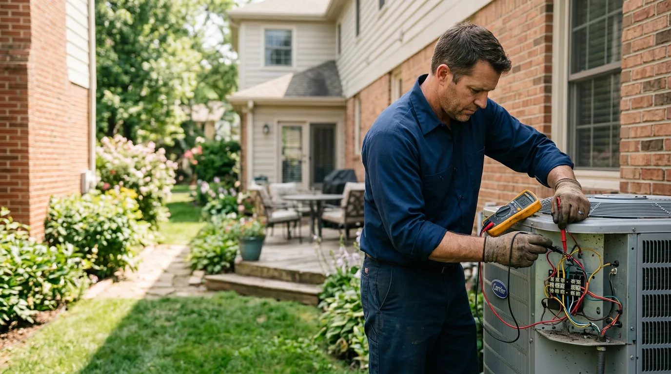 HVAC technician working near Wayland, IA